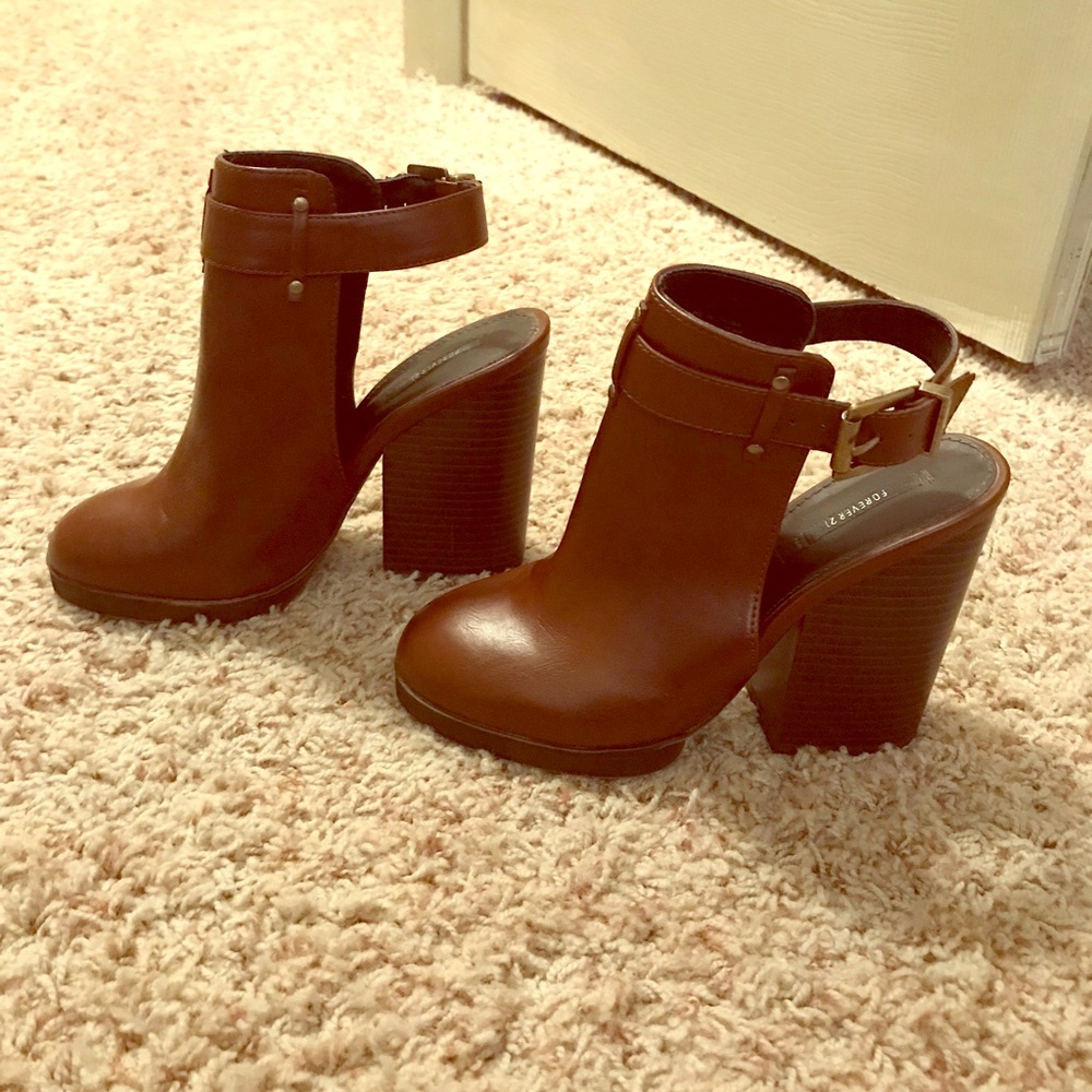 Brown Heeled Boots